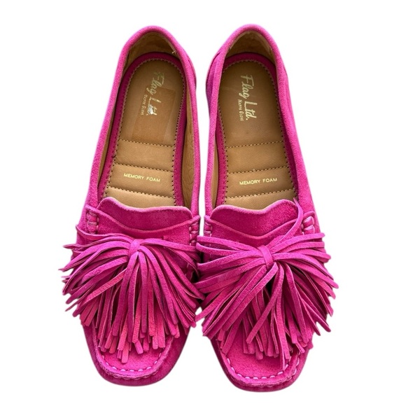 FLAG LTD Pink Fringe Loafers SIZE 7.5 - Picture 14 of 14
